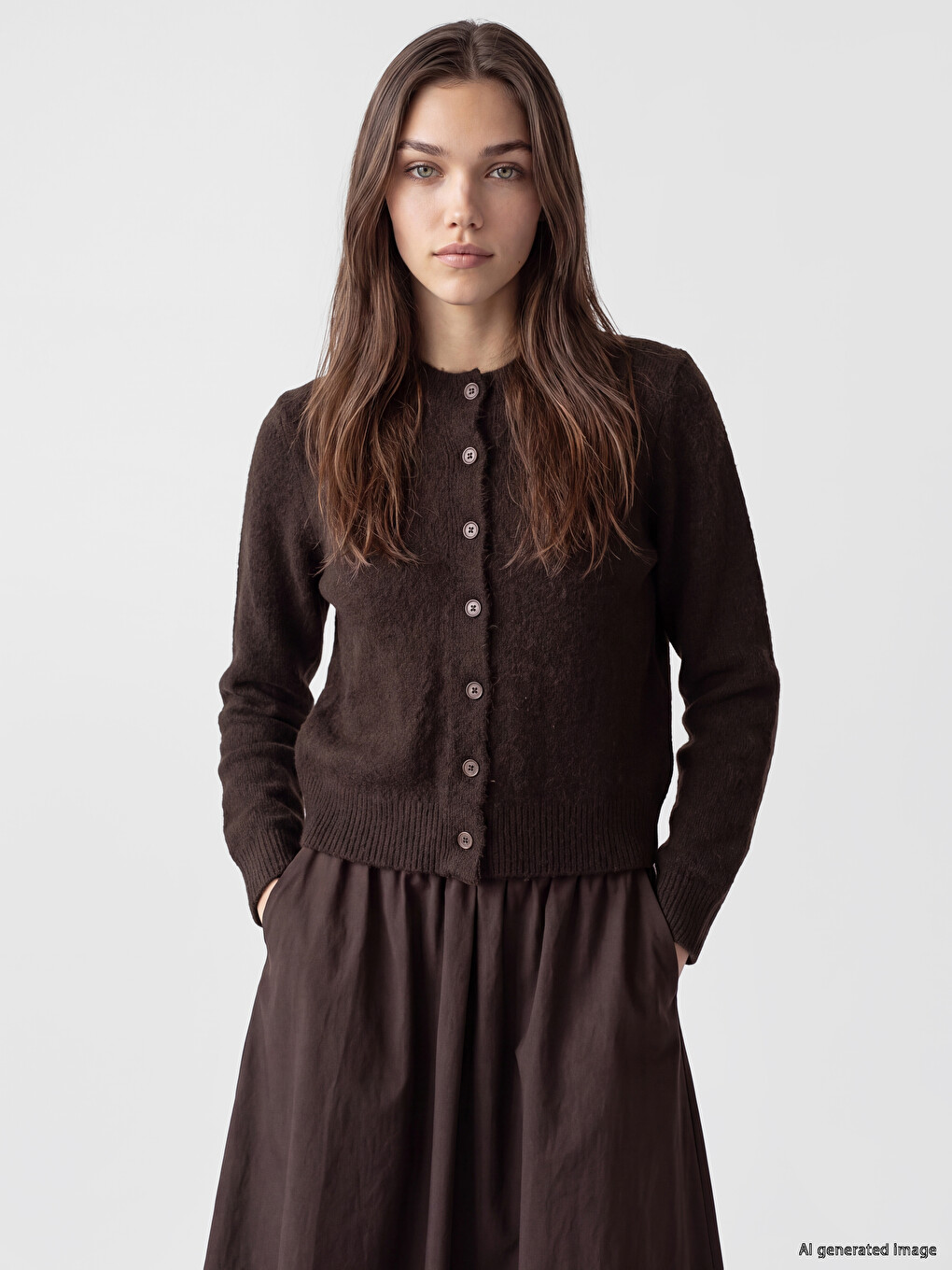 Cardigan Crew Neck Pentru Femei
