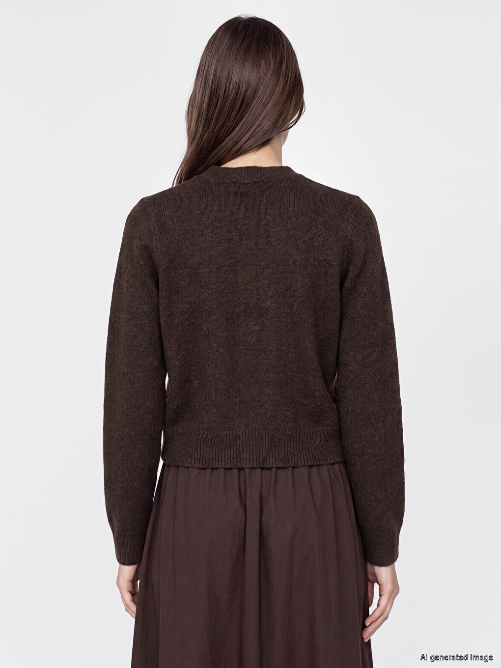 Cardigan Crew Neck Pentru Femei-3