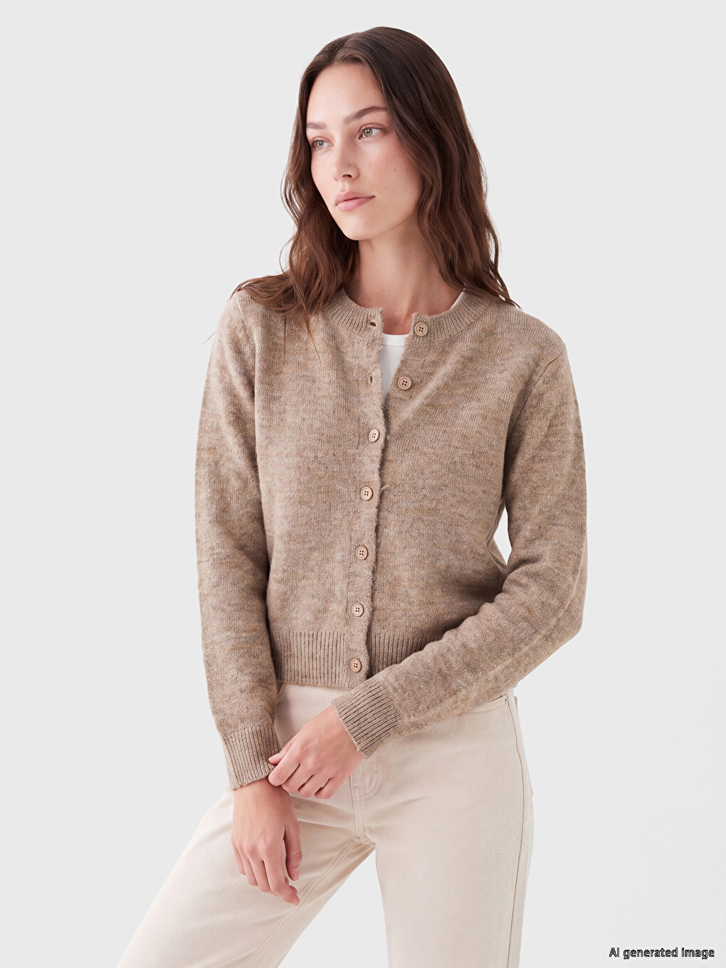 Cardigan Bej Femeie