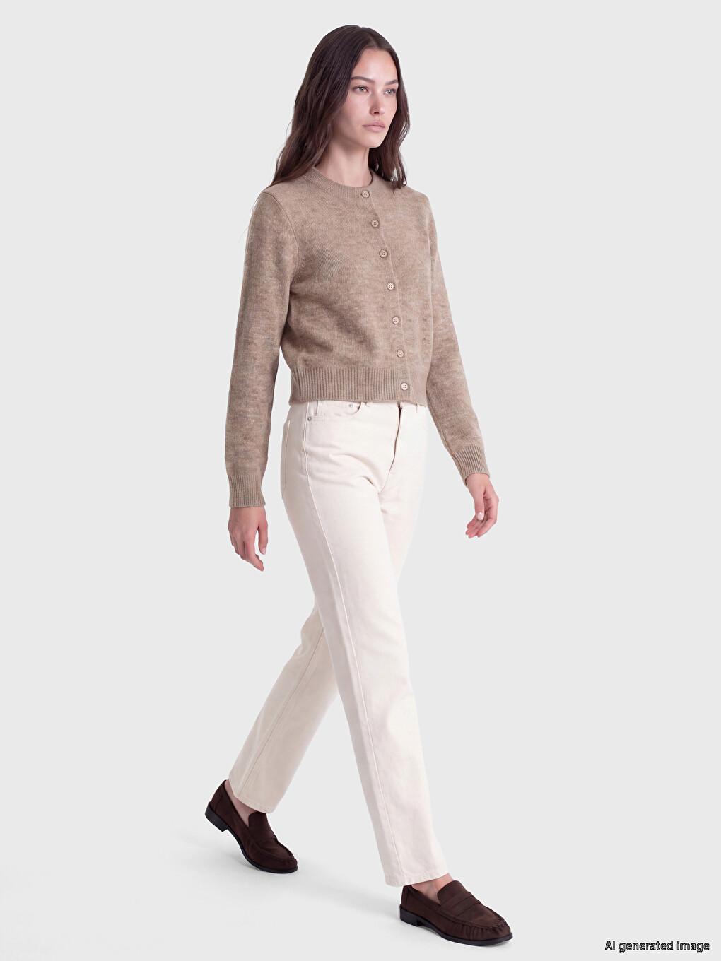 Cardigan Bej Femeie-1