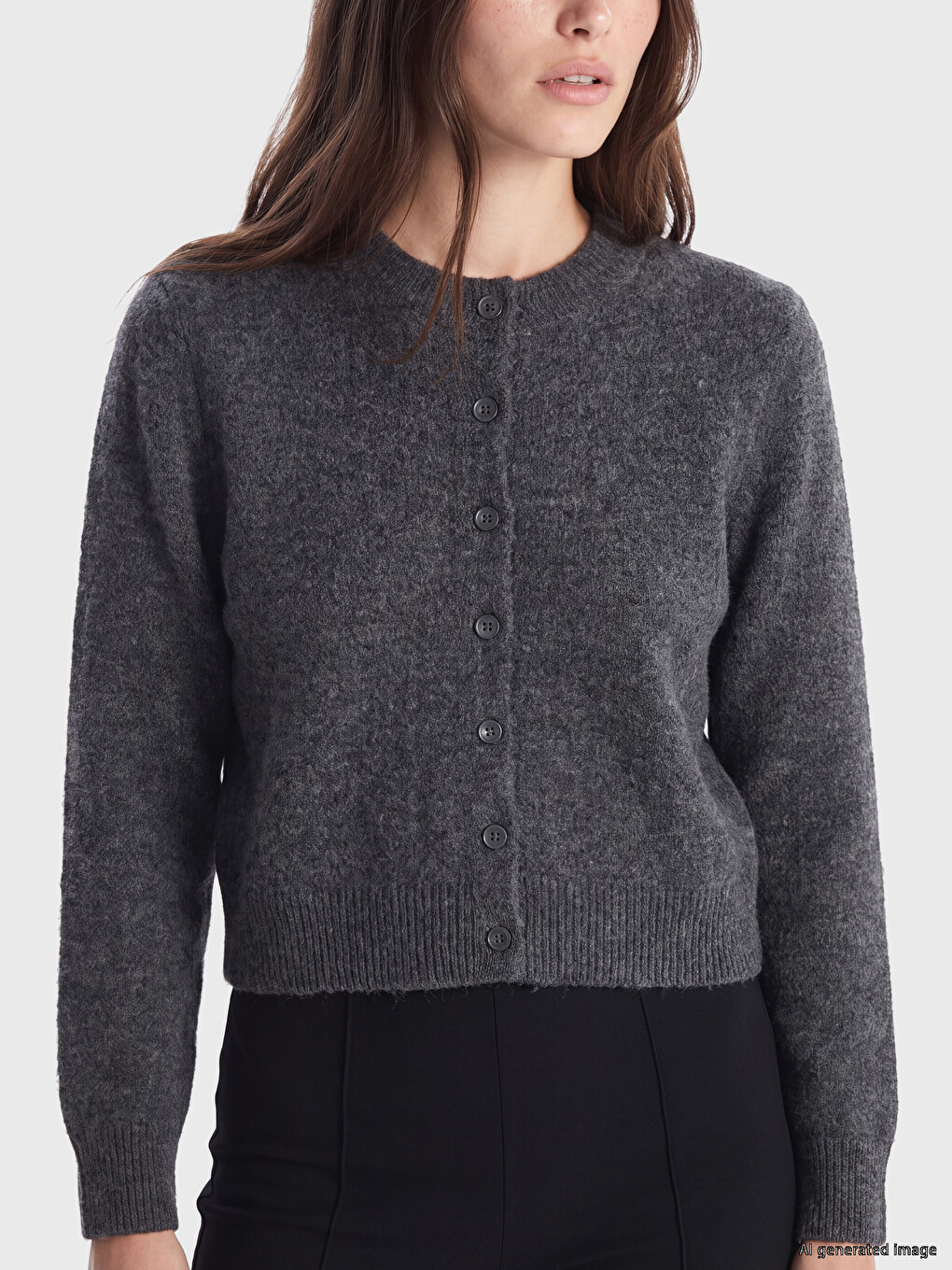 Woman Grey Cardigan-2