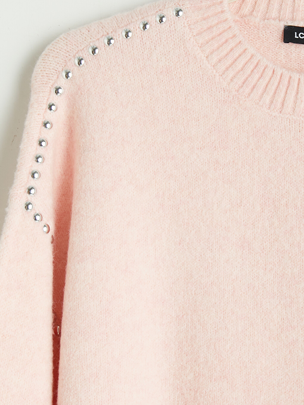 Stone Embellished Wool Blended Women's Knitwear Sweater-6