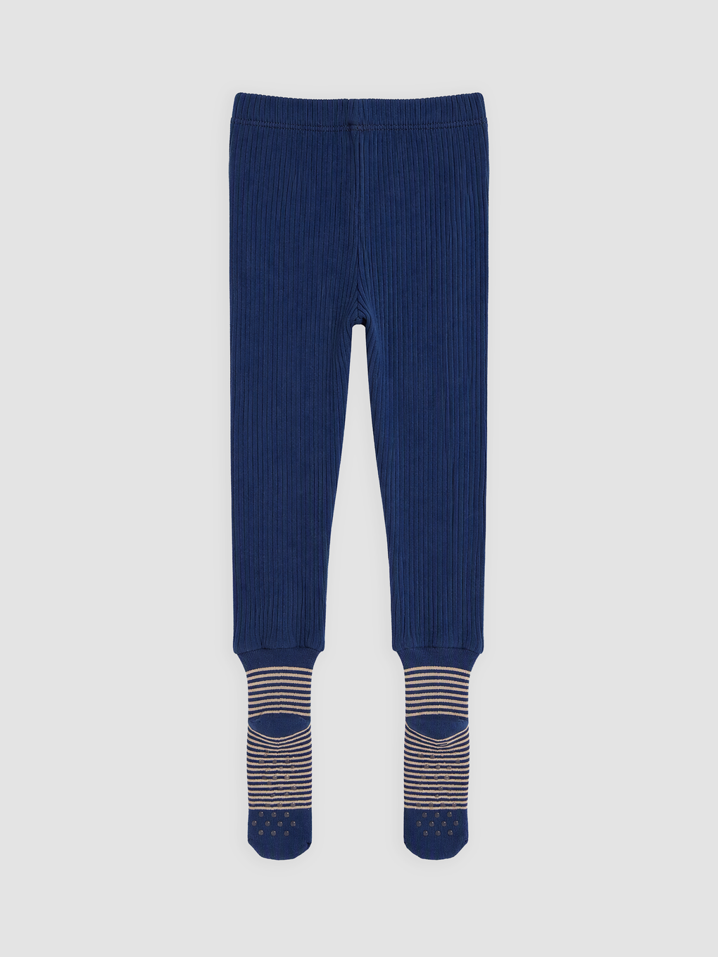 Lacivert Erkek Bebek Çoraplı Pijama Alt-1