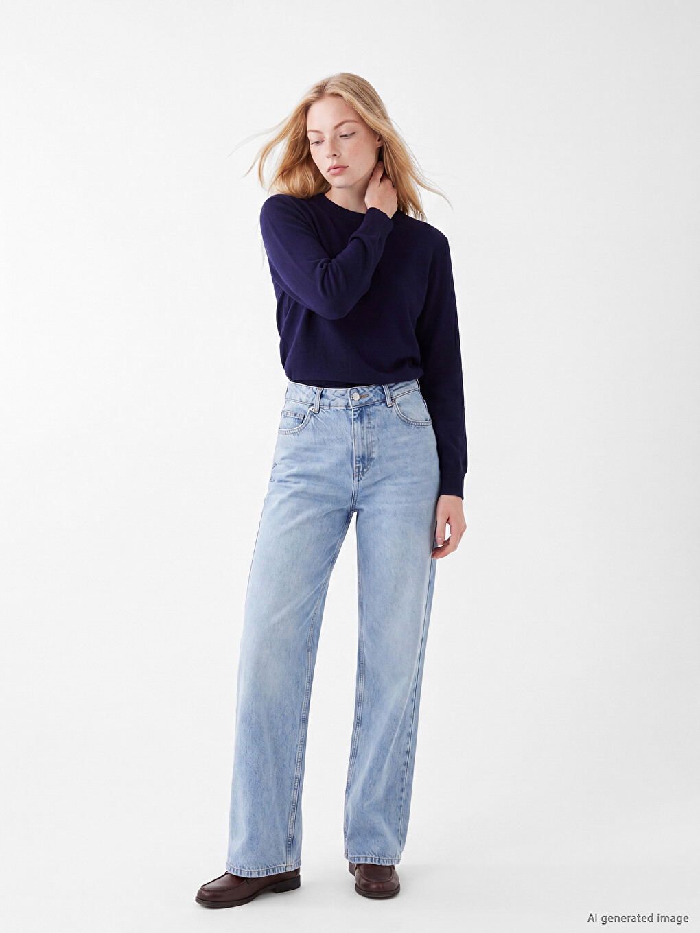 Crew Neck Women's Knitwear Sweater-1