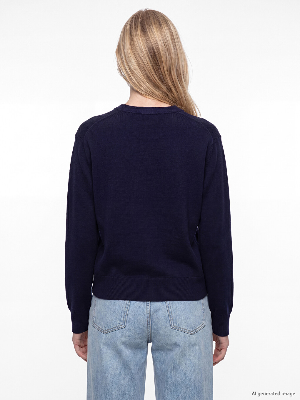 Crew Neck Women's Knitwear Sweater-3