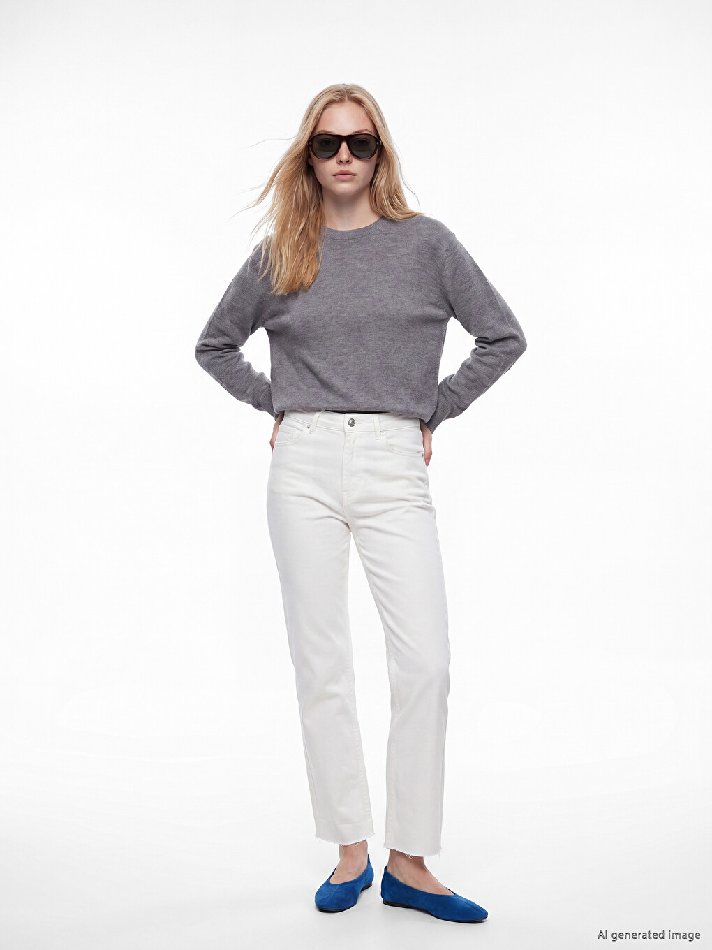 Crew Neck Women's Knitwear Sweater-1