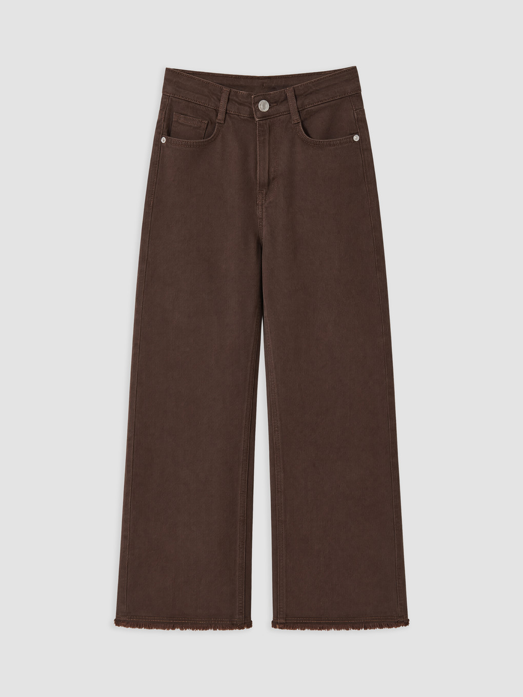 Kahverengi Wideleg Kız Çocuk Jean Pantolon