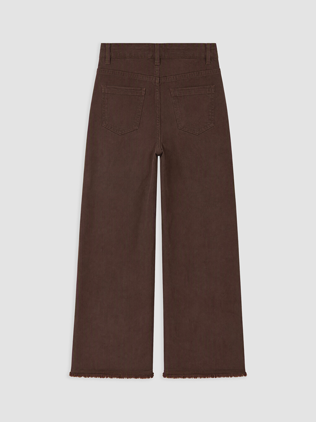 Kahverengi Wideleg Kız Çocuk Jean Pantolon-1