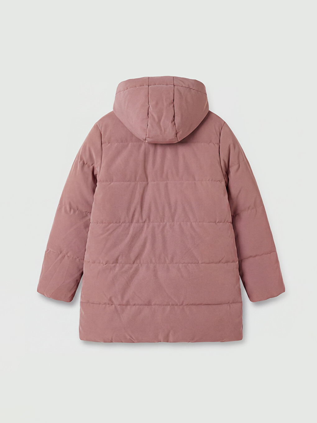 Pembe Kapüşonlu Kız Çocuk Kaban-1