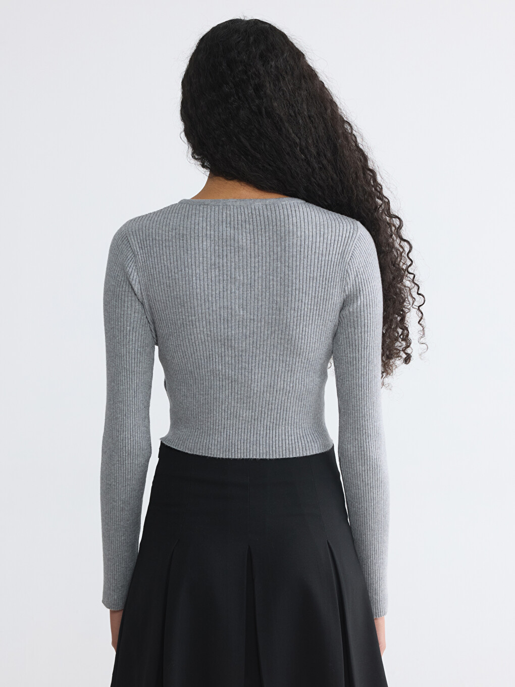 Crew Neck Women's Knitwear Cardigan-3