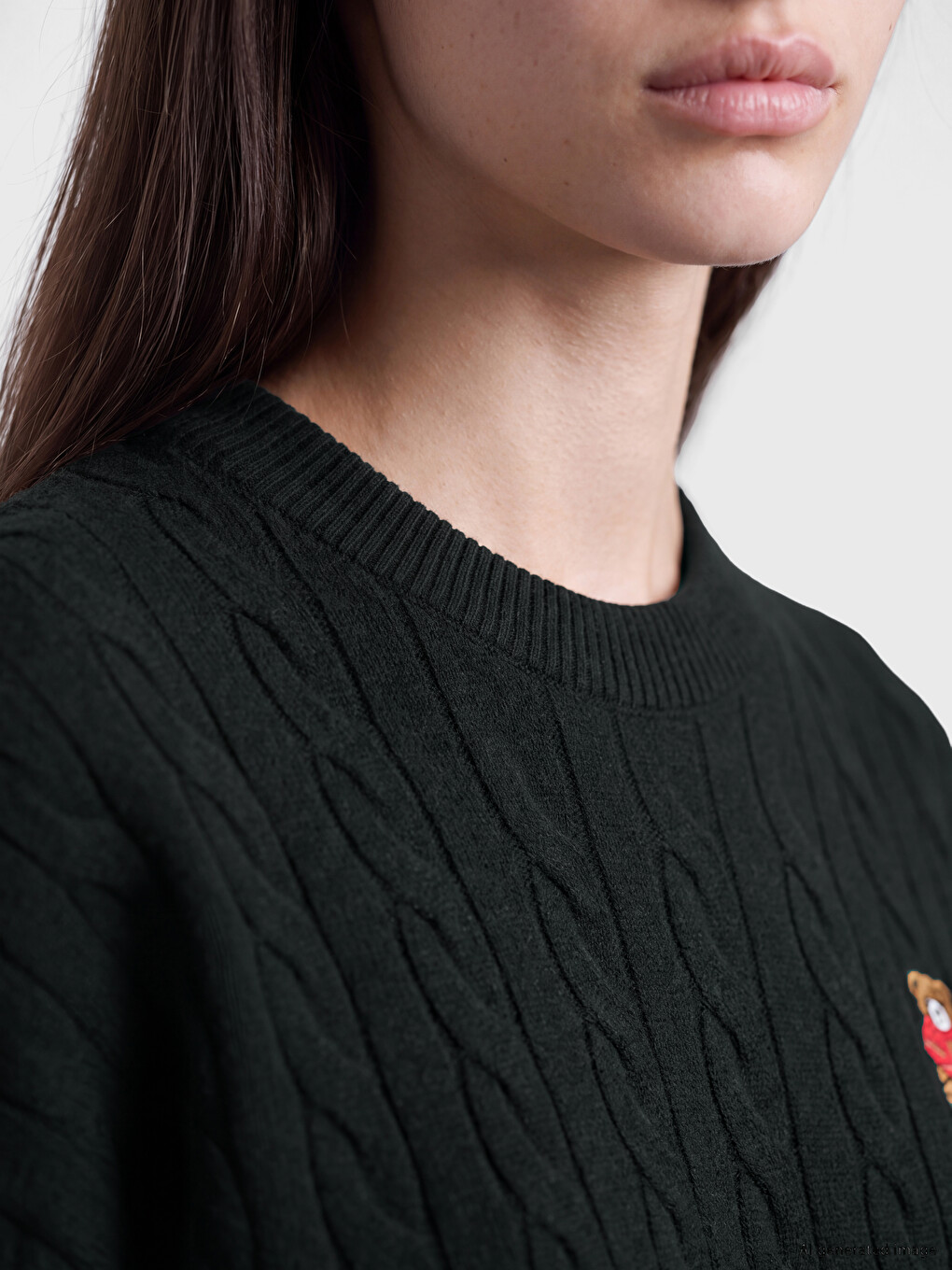 Cable Knit Patterned Women's Knitwear Sweater-2