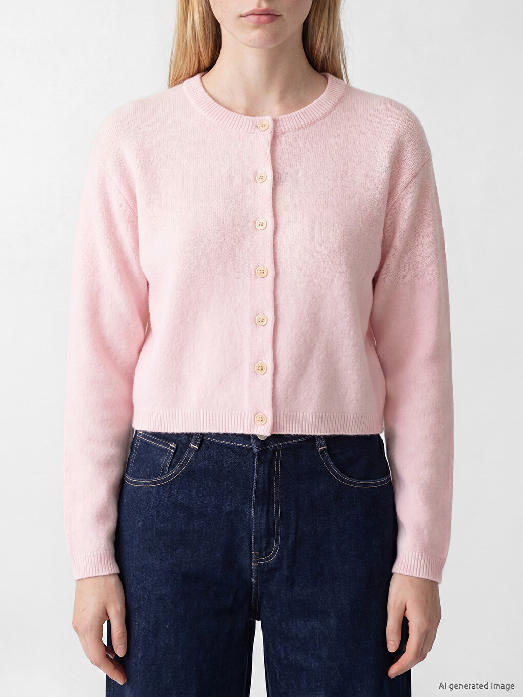 Crew Neck Women's Knitwear Cardigan-2