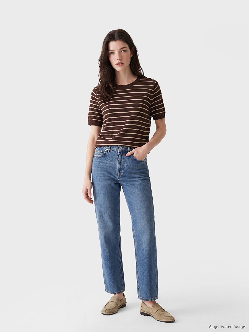 Pull-over Brun Femme-1