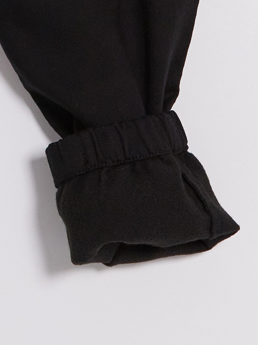 Boy Black Cargo Trousers-2