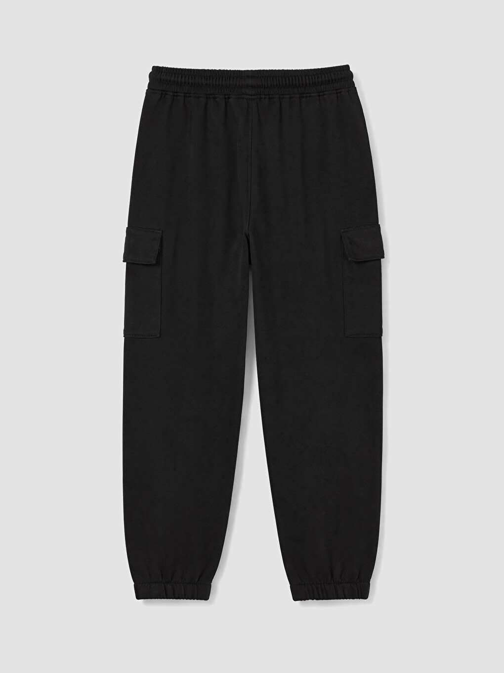 Boy Black Cargo Trousers-3