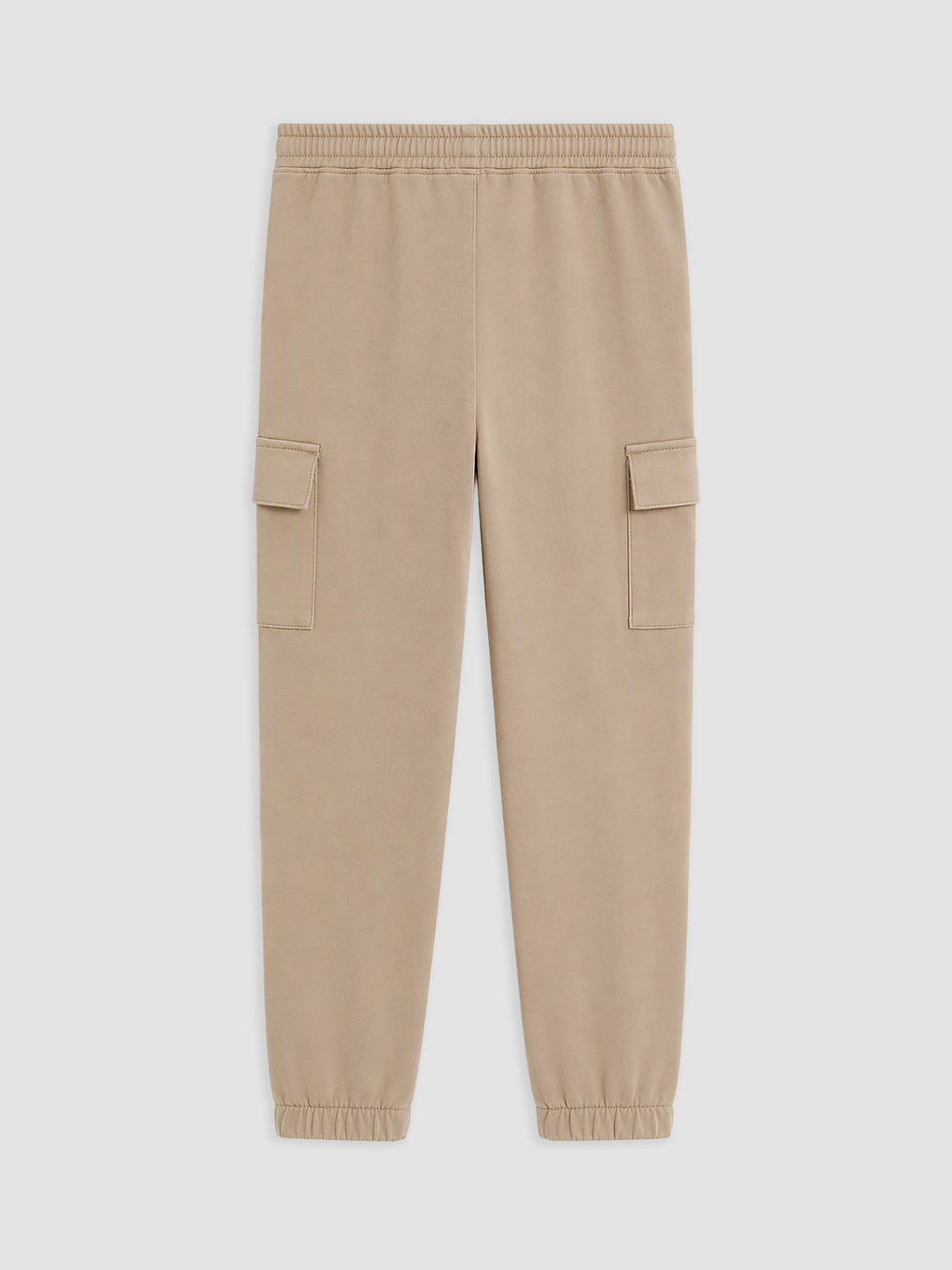 Boy Beige Jogger Trousers-2