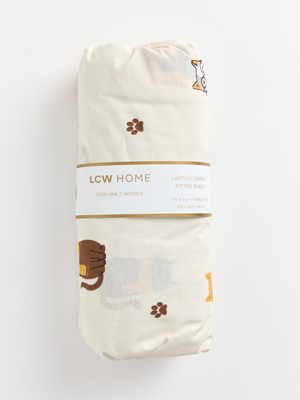Cat Patterned Single Cotton Sheet-1
