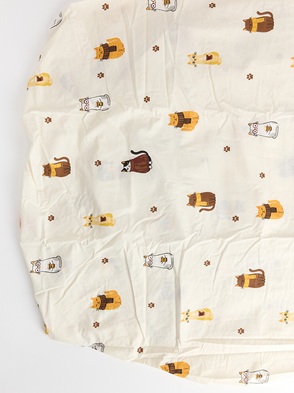 Cat Patterned Single Cotton Sheet-3