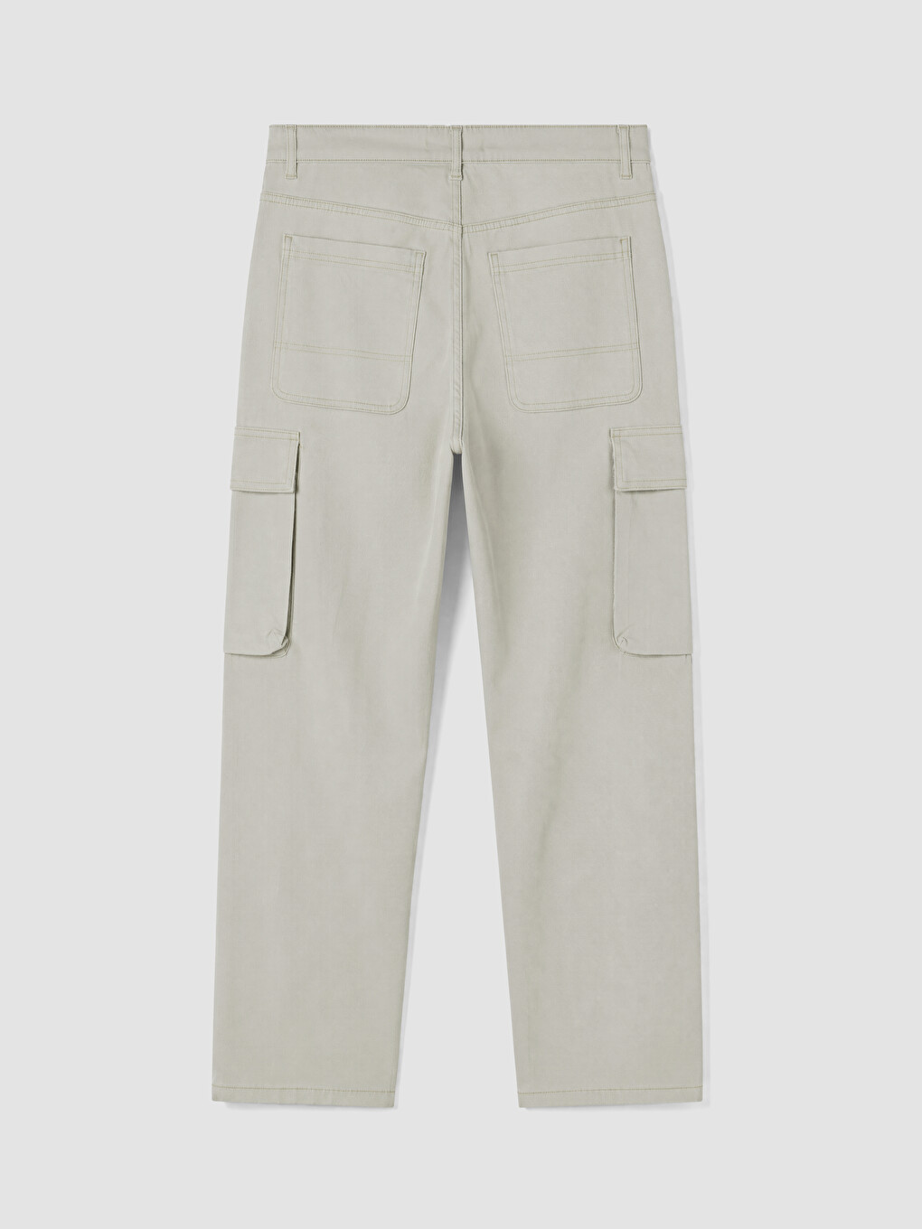 Regular Fit Gabardine Men's Cargo Trousers-6