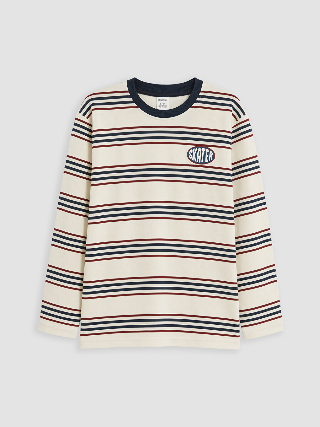 Crew Neck Striped Boys' T-shirt-2