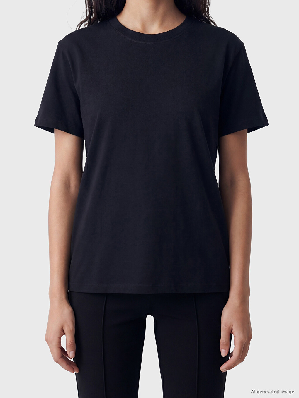 Woman Black T-shirt-2