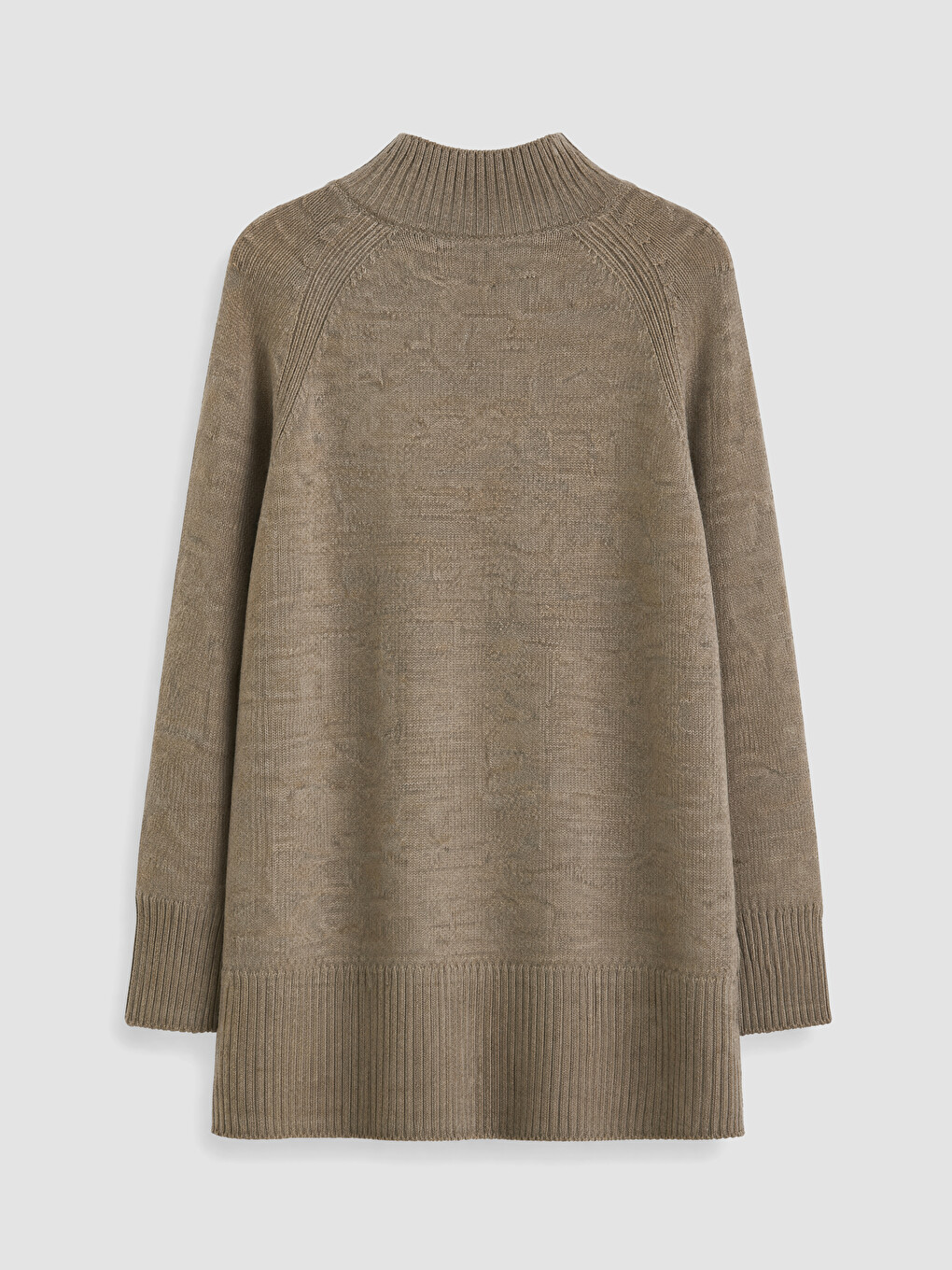 Mock Turtleneck Oversize Women's Knitwear Tunic-5