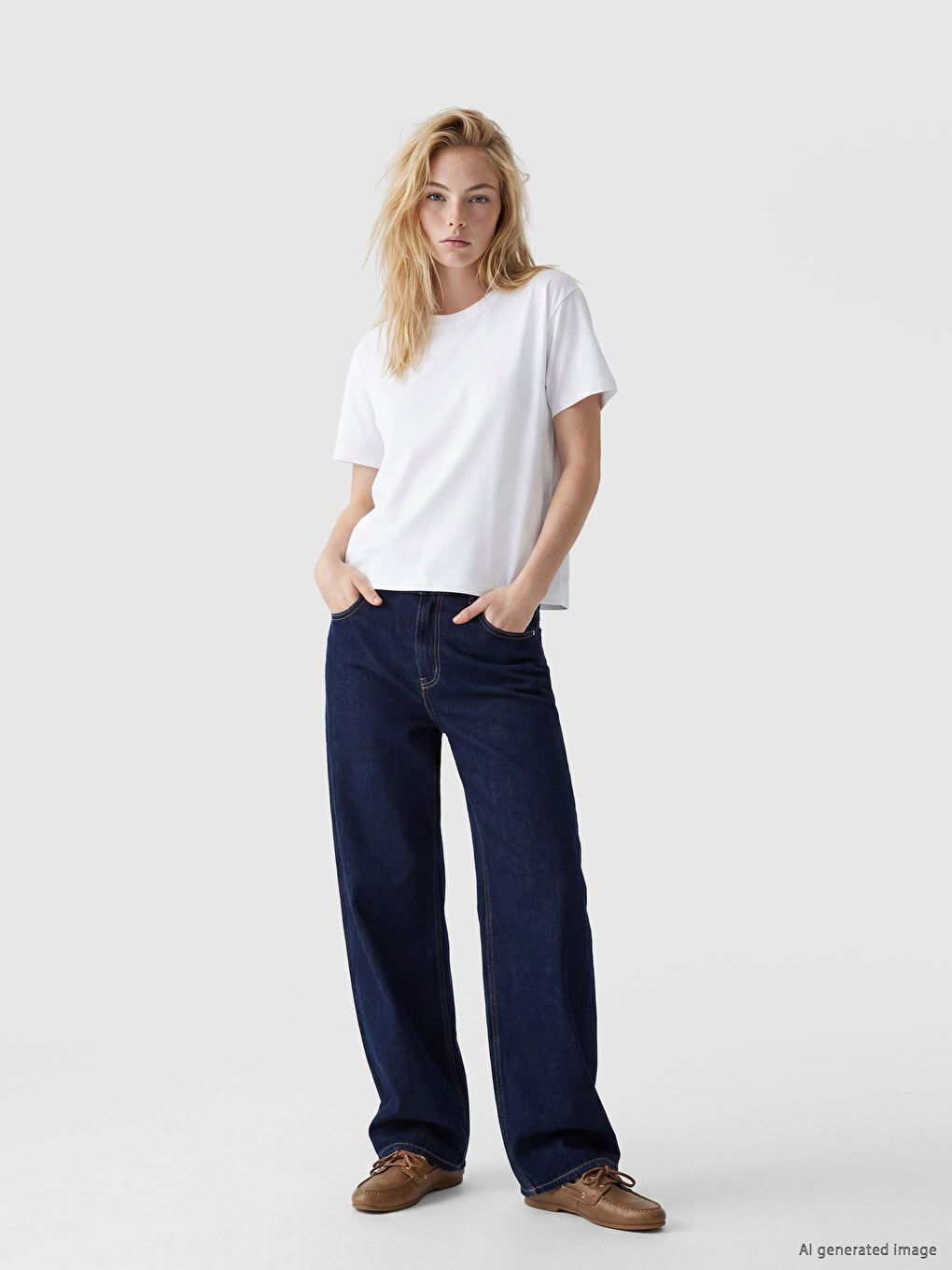 Crew Neck 100% Cotton Women's T-shirt-1