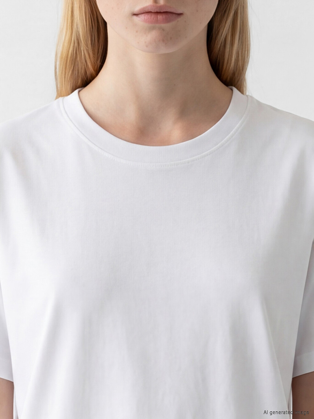 Crew Neck 100% Cotton Women's T-shirt-2