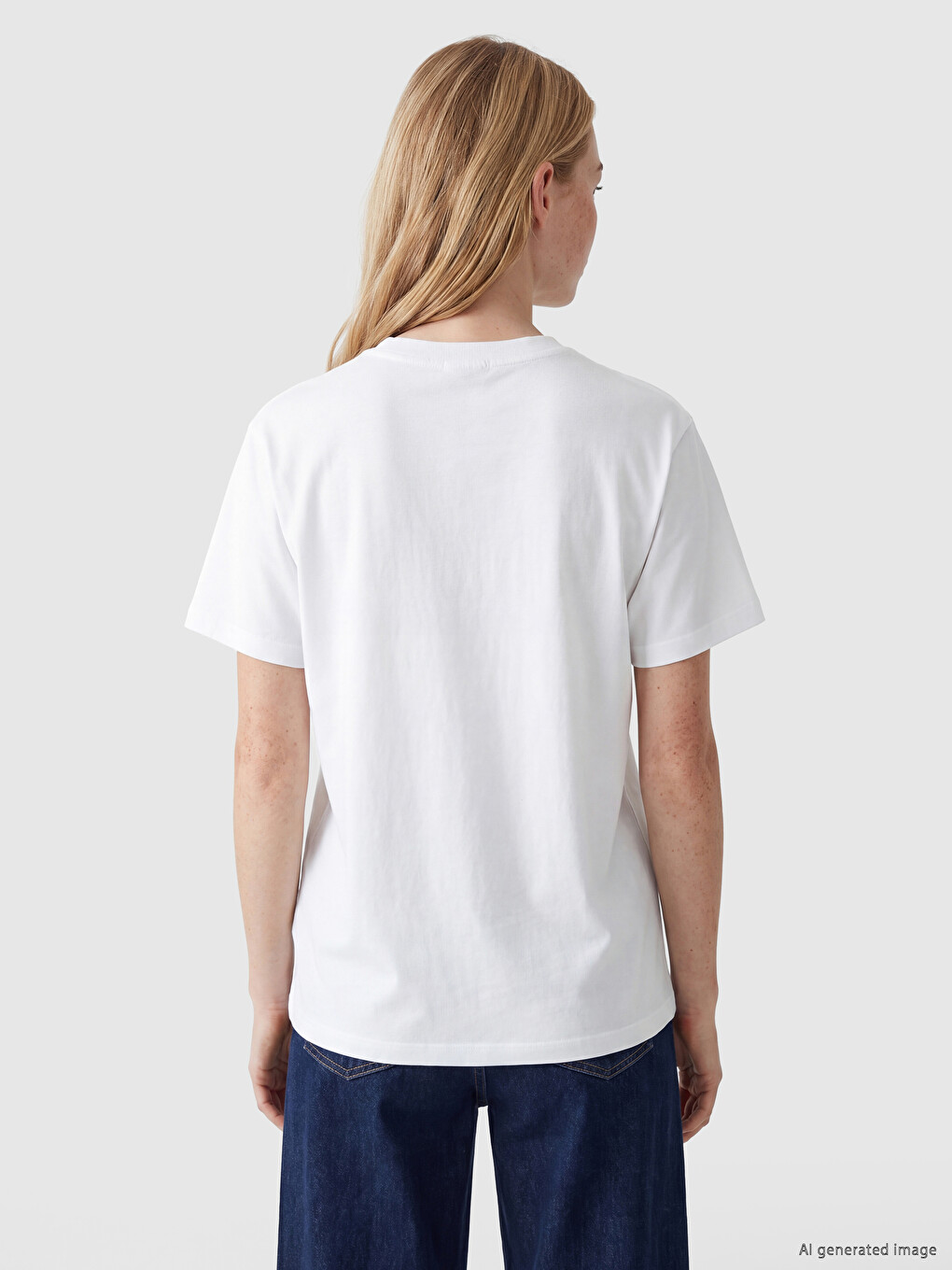 Crew Neck 100% Cotton Women's T-shirt-3