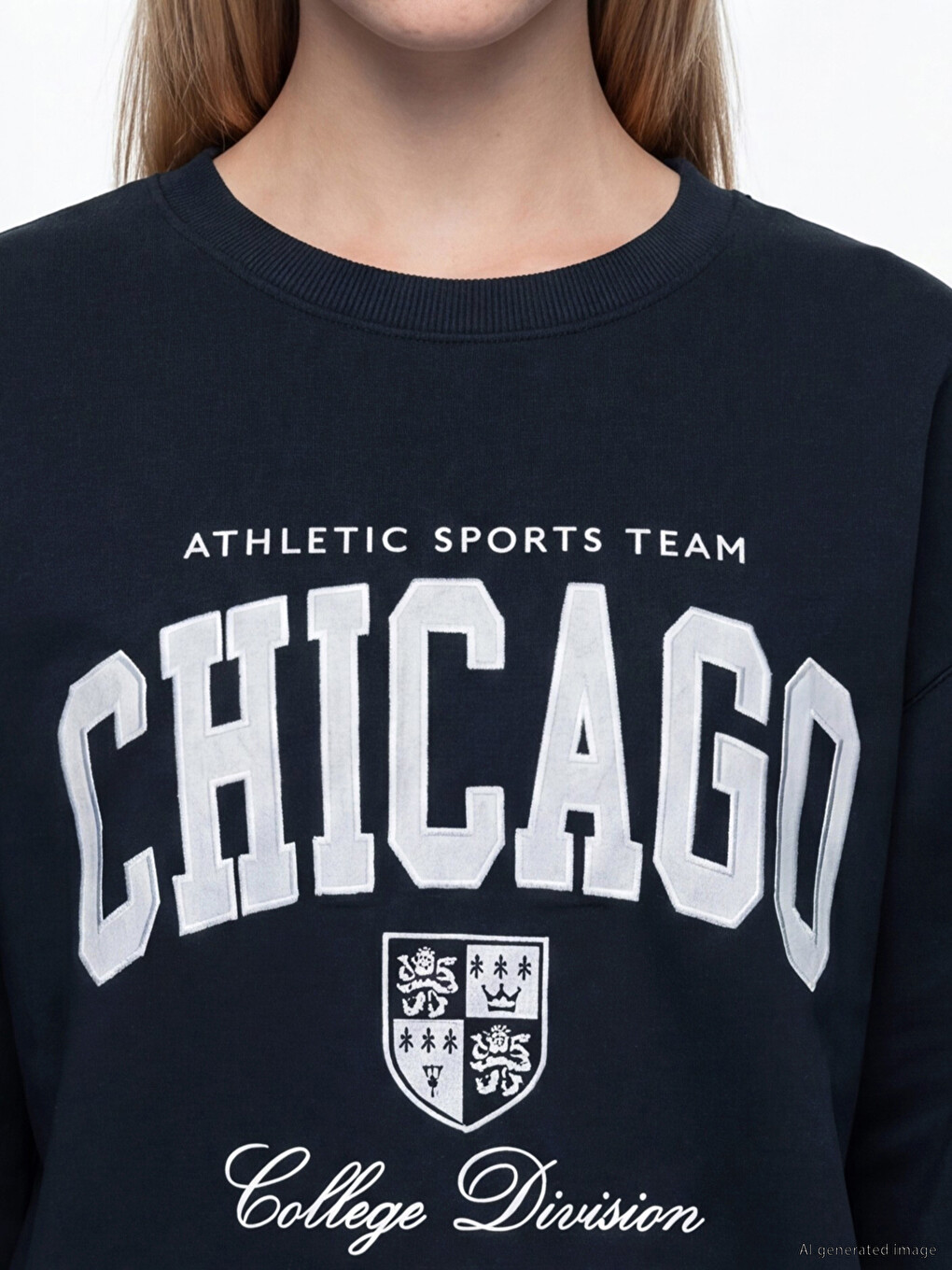 Woman Navy Sweatshirt-2