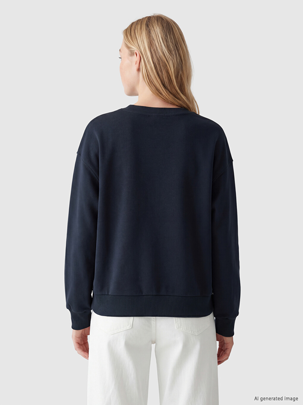 Woman Navy Sweatshirt-3