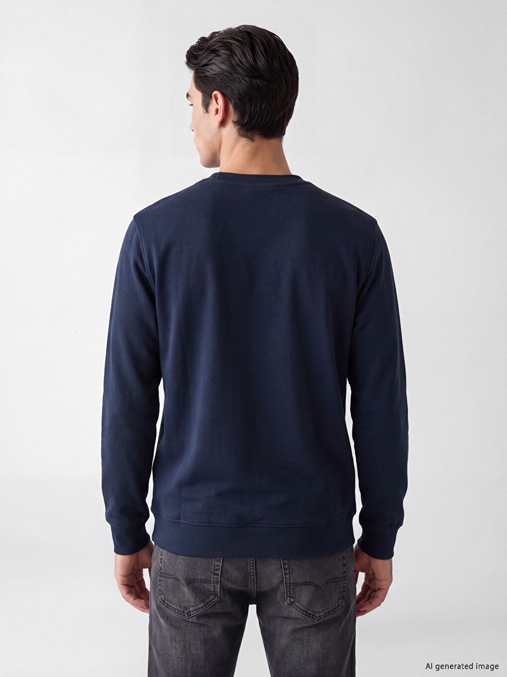 Sweat-shirt Homme À Col Rond-2