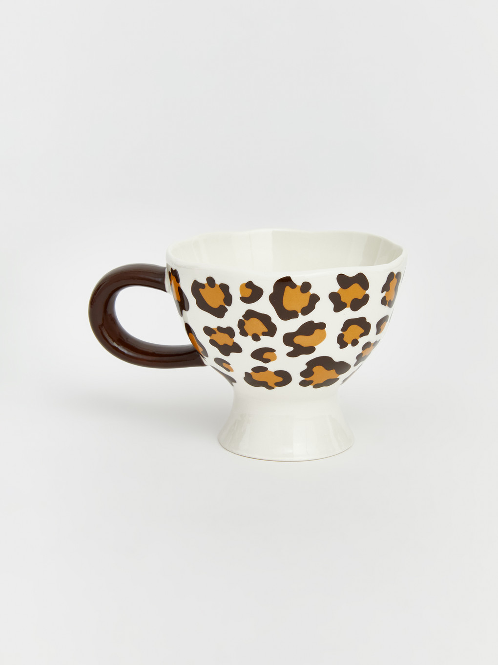 Karışık Leopar Desenli Seramik Kupa 260 Ml-1