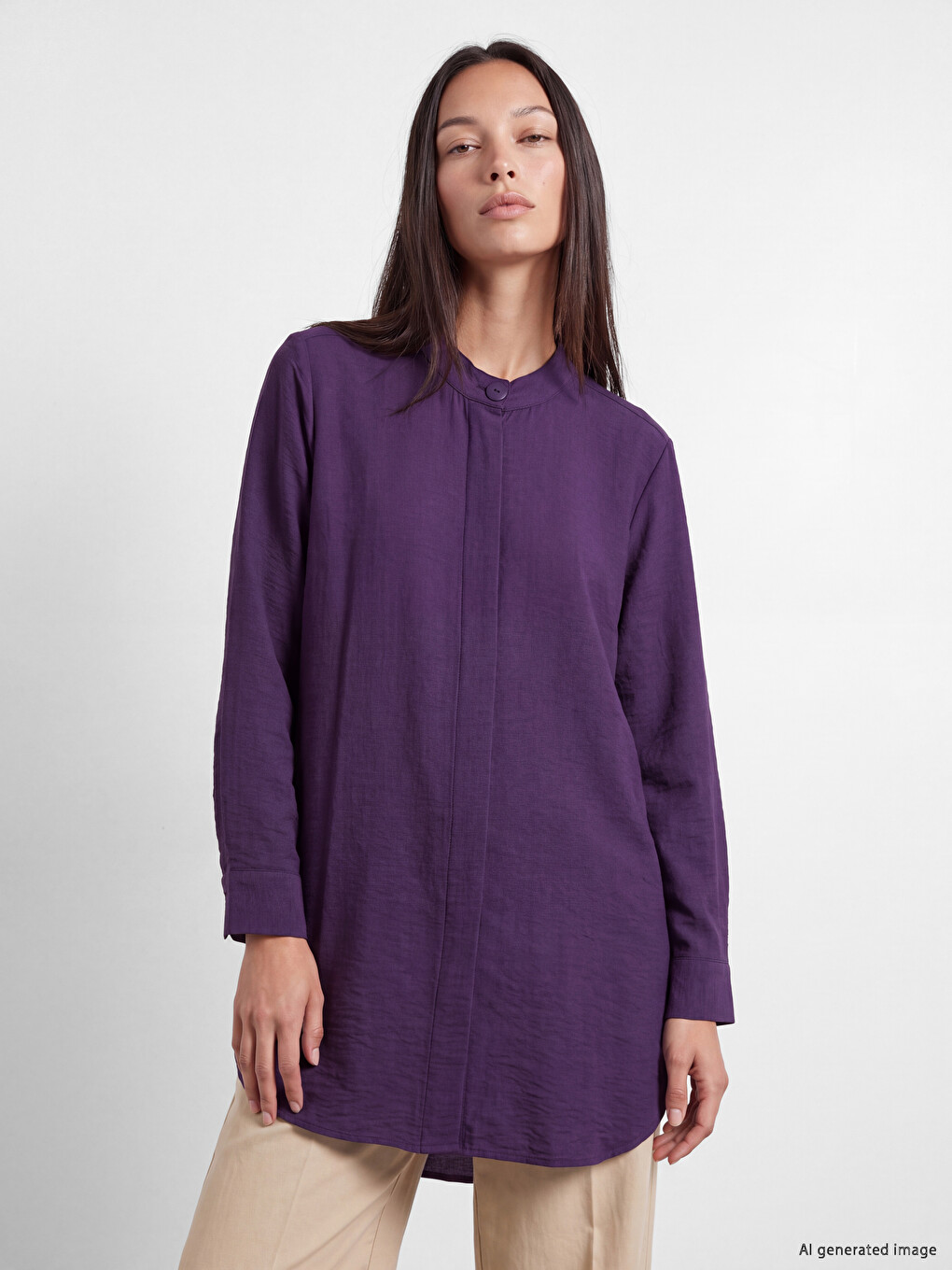 Tunică Cămașă Violet Femeie