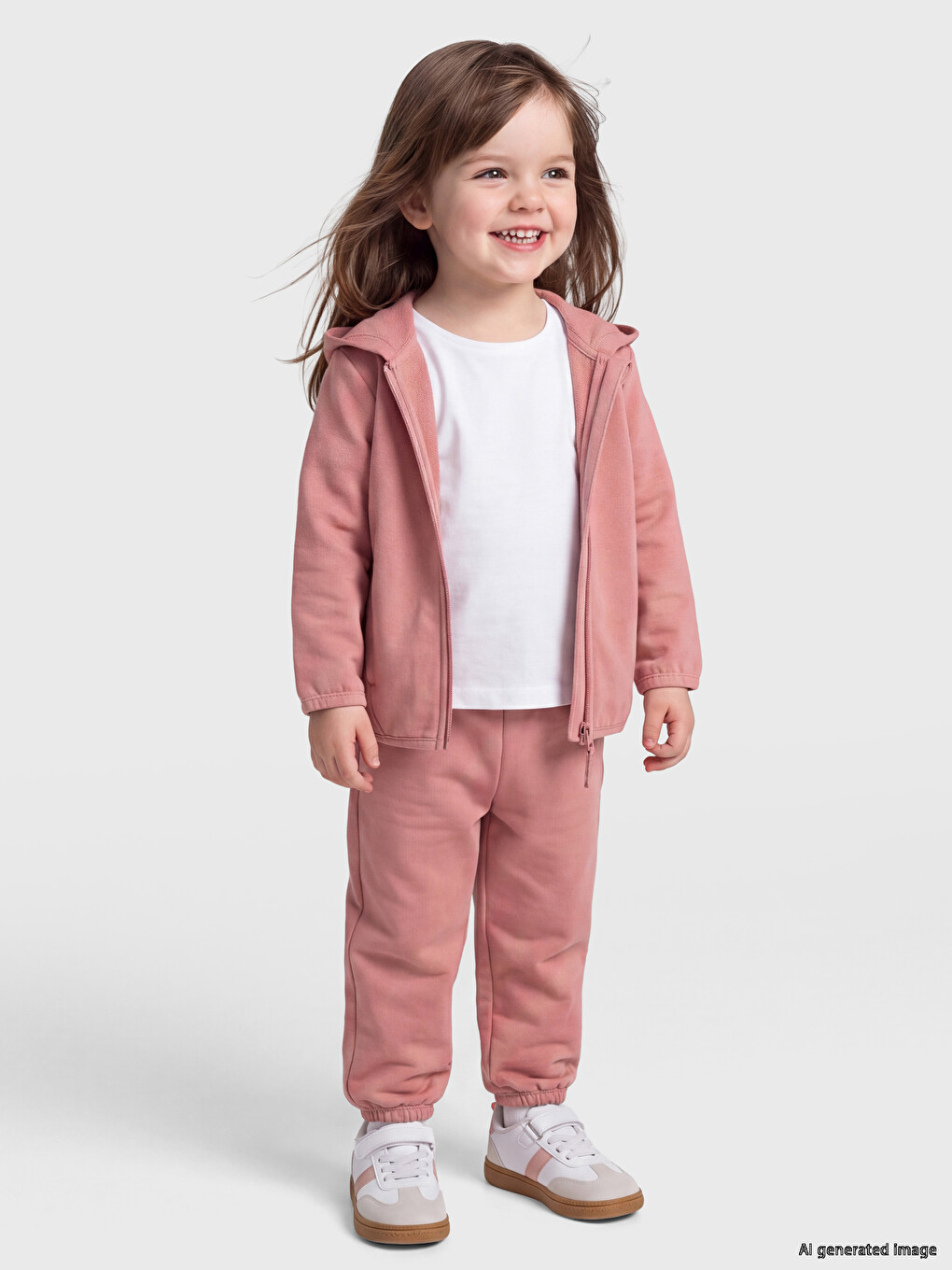 Hooded Baby Girls' Soft Touch Tracksuit Set