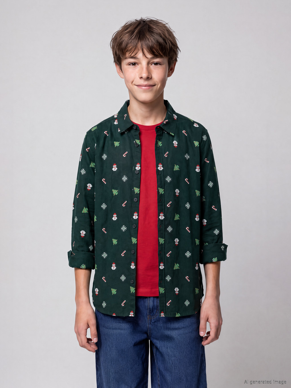Boy Green Shirt