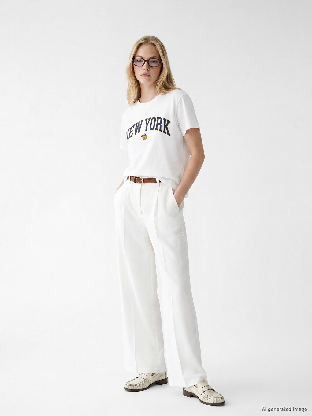 Woman White T-shirt-1