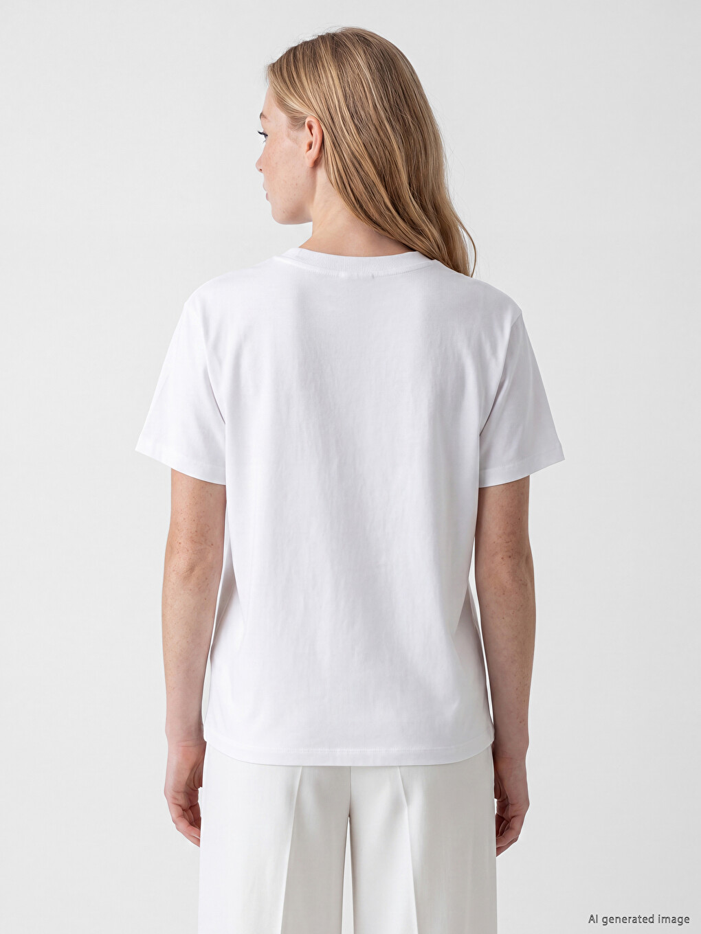 Woman White T-shirt-3