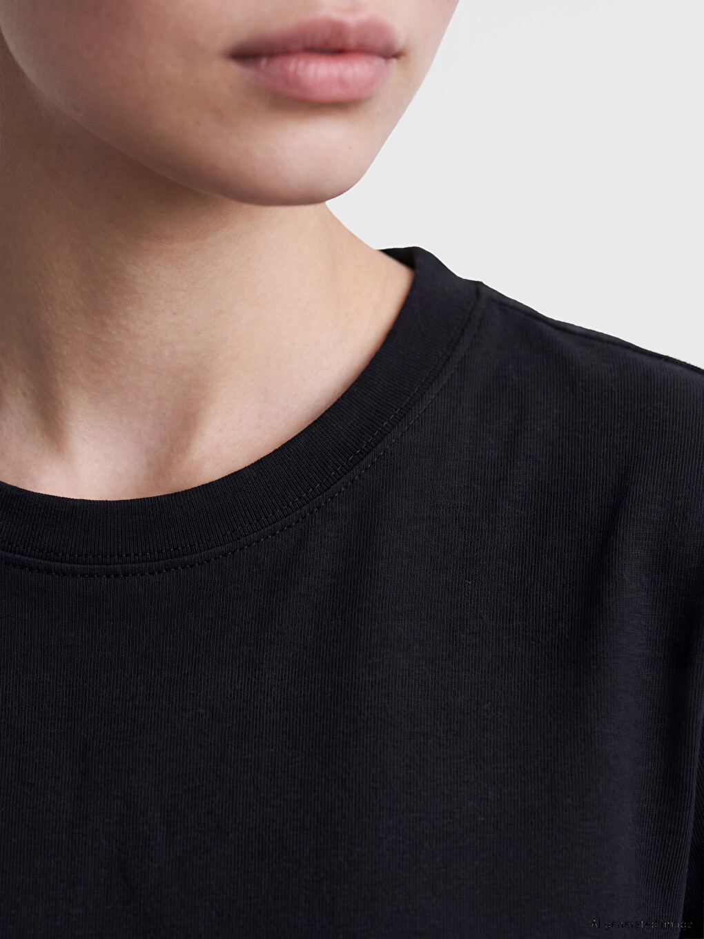 Crew Neck %100 Cotton Women's T-shirt-2