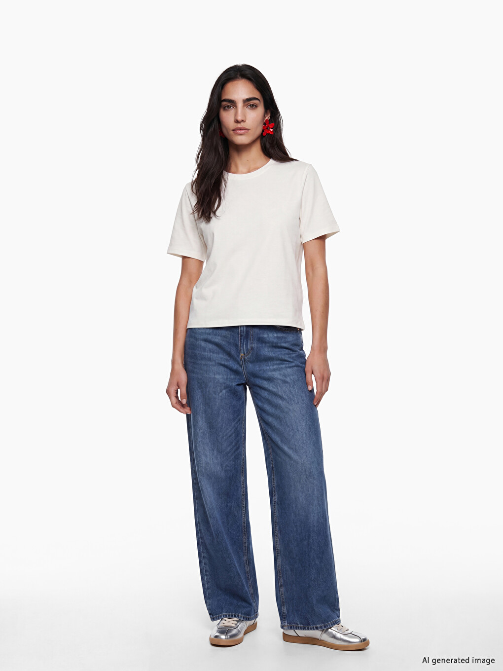 Woman White T-shirt-1