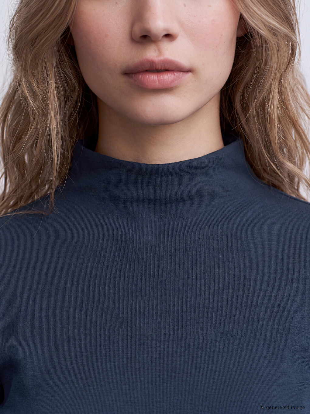 Turtleneck Women's T-shirt-2