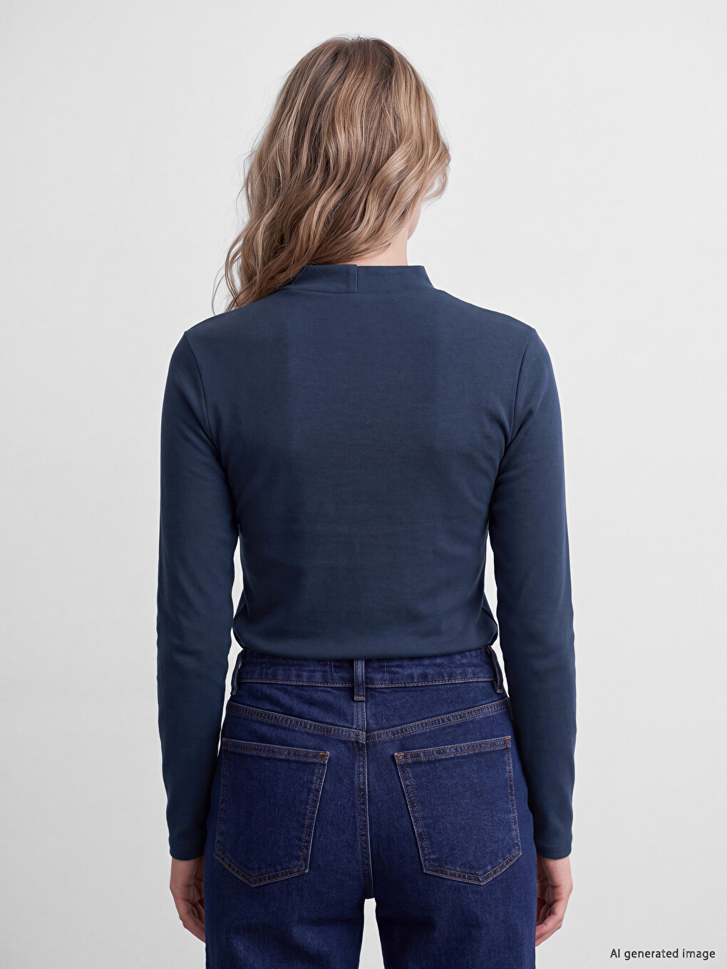 Turtleneck Women's T-shirt-3