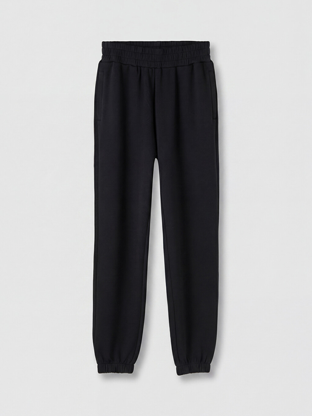 Woman Black Jogger Sweatpants-4