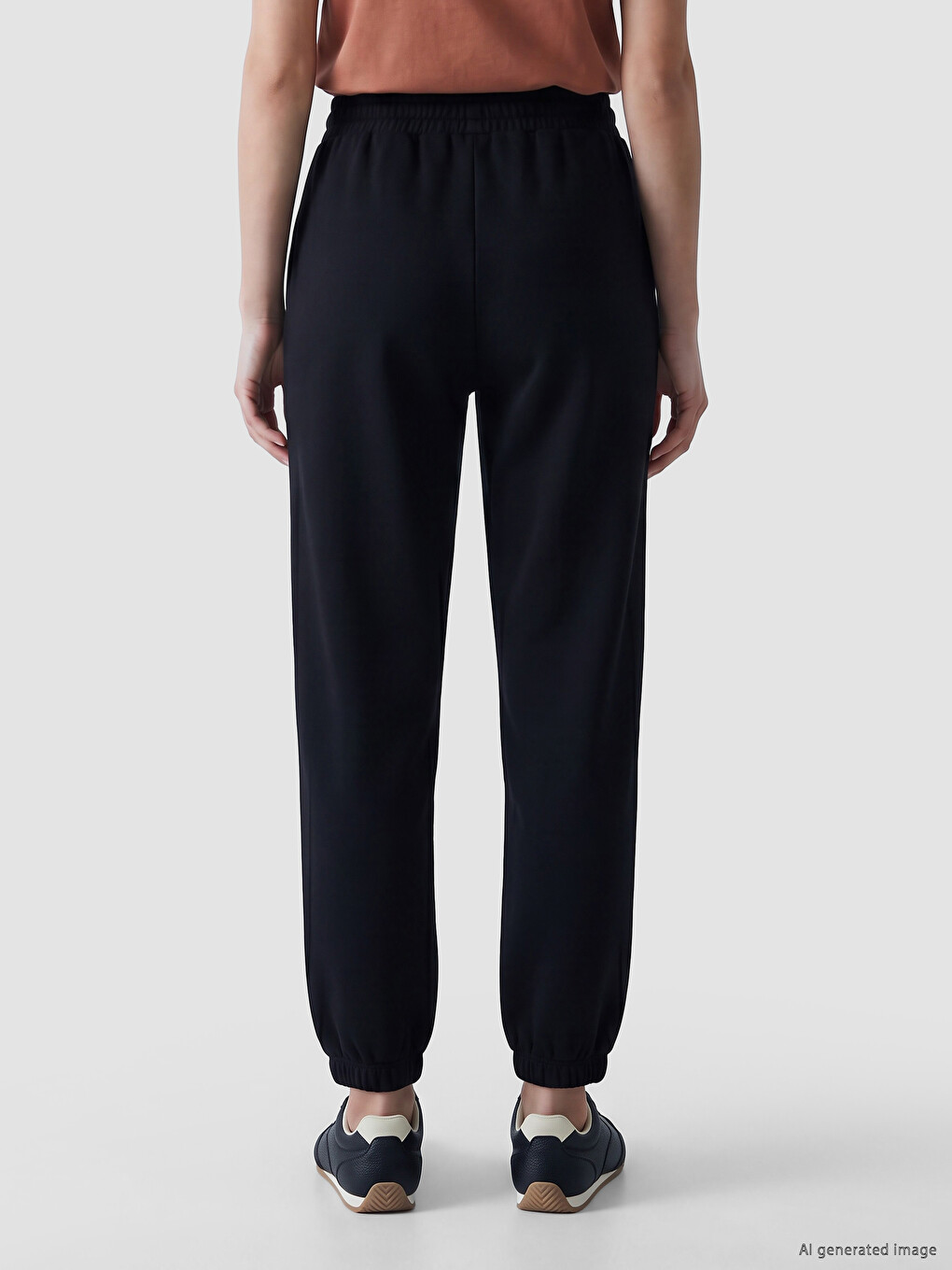 Woman Black Jogger Sweatpants-3
