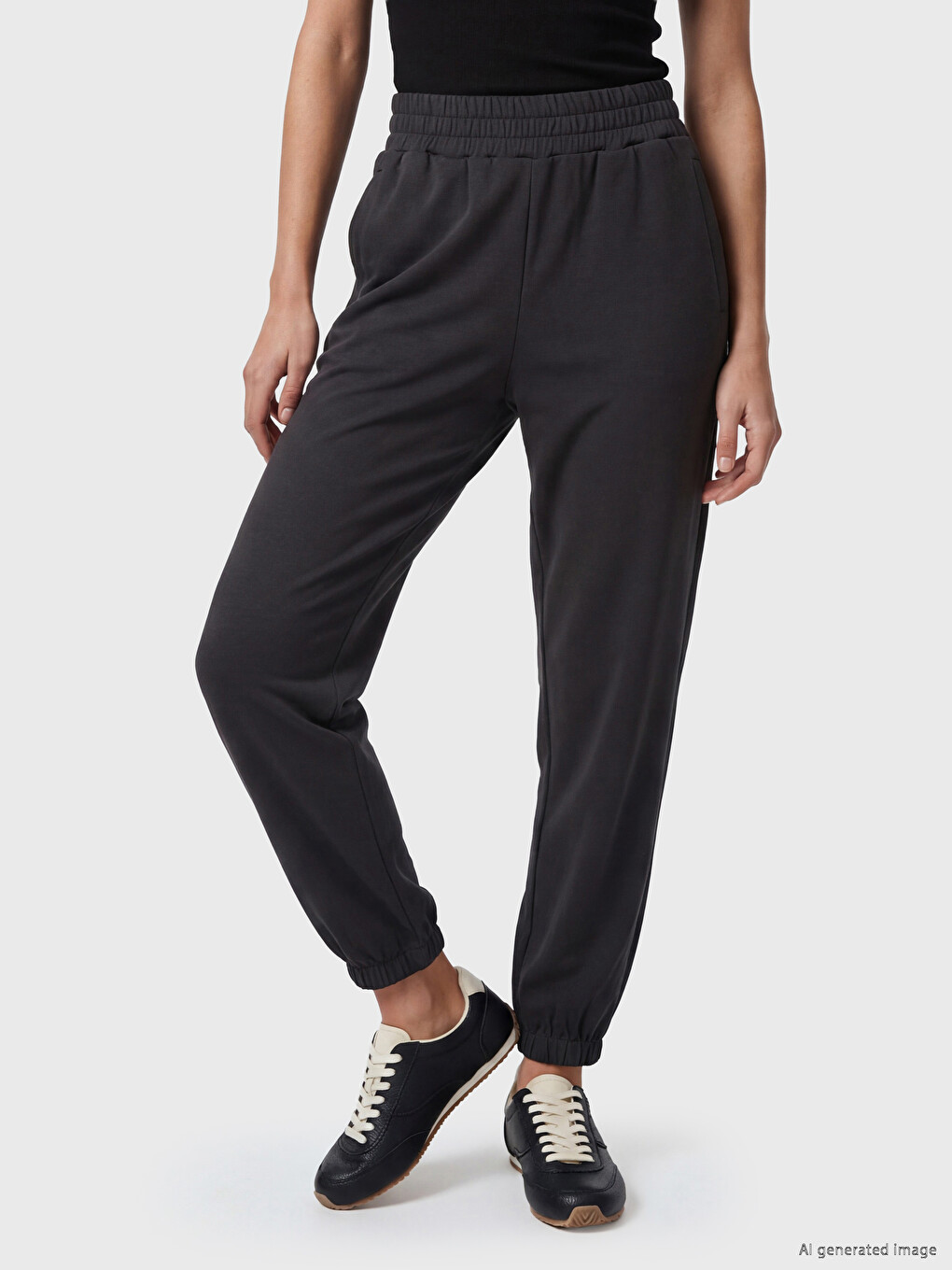 Woman Anthracite Jogger Sweatpants-1