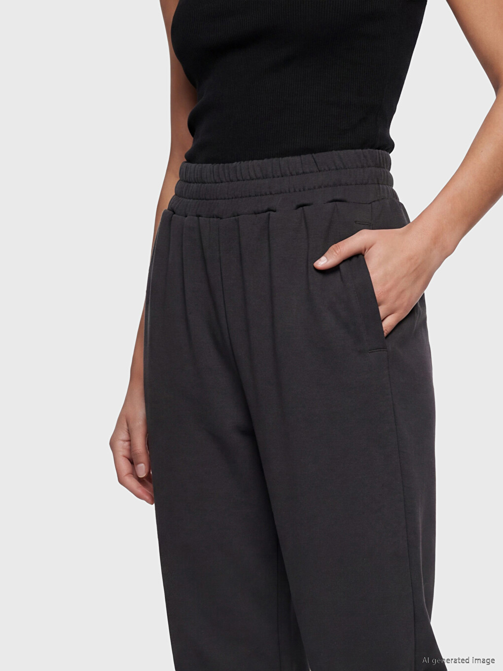 Woman Anthracite Jogger Sweatpants-2