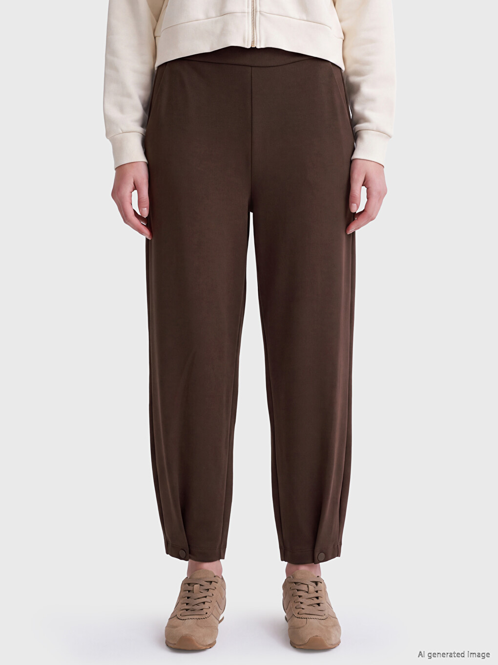 Elastic Waist Soft Touch Women's Sweatpants-1