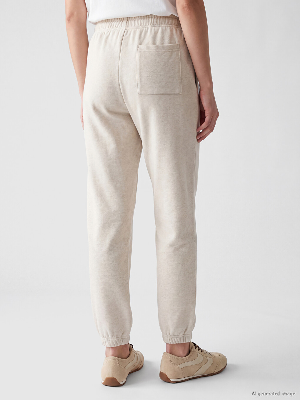 Pantaloni De Trening Jogger Bej Femeie-3