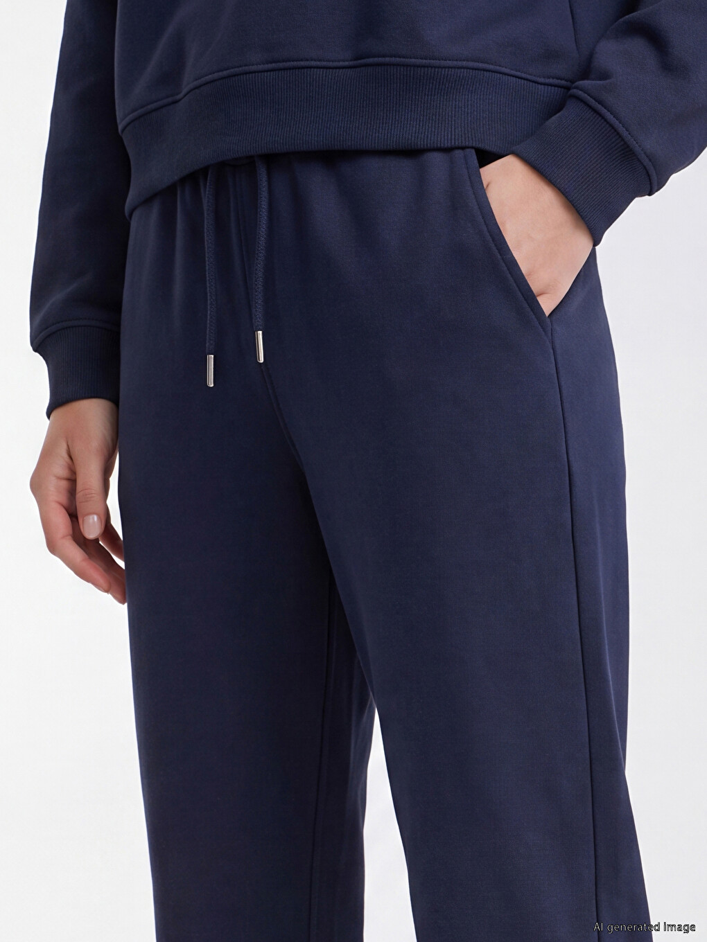 Woman Navy Jogger Sweatpants-2