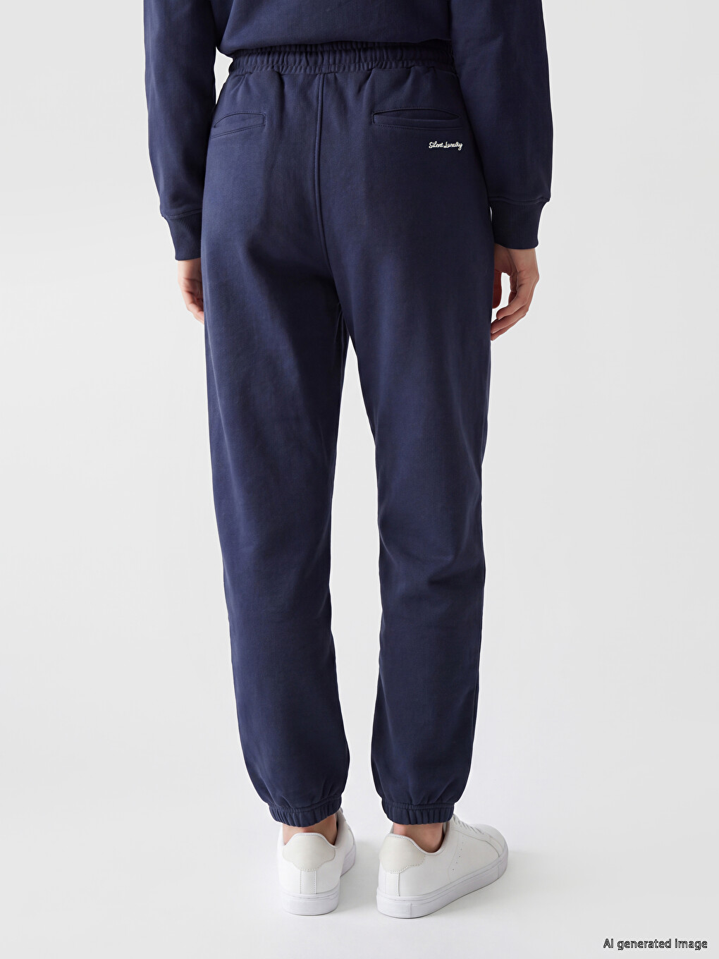 Woman Navy Jogger Sweatpants-3